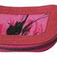 PINKO Pink Suede Printed Coin Holder Women Fabric Zippered Purse