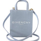Dolce & Gabbana Blue Coated Canvas Vertical Cloud Mini Shoulder Bag