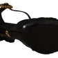Dolce & Gabbana Black Tulle Stretch Ankle Buckle Strap Shoes