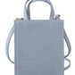 Dolce & Gabbana Blue Coated Canvas Vertical Cloud Mini Shoulder Bag