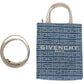 Givenchy Light Blue Coated Canvas Vertical Mini Shoulder Bag