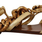 Dolce & Gabbana Gold Leather Devotion Flats Sandals