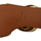 Dolce & Gabbana Gold Leather Devotion Flats Sandals