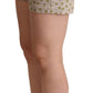 Dolce & Gabbana Beige Polka Dots Denim Cotton Stretch Shorts