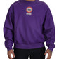 Dolce & Gabbana Purple Wash Logo Cotton Crewneck Sweatshirt Sweater