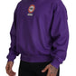 Dolce & Gabbana Purple Wash Logo Cotton Crewneck Sweatshirt Sweater