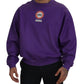 Dolce & Gabbana Purple Wash Logo Cotton Crewneck Sweatshirt Sweater