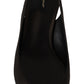 Dolce & Gabbana Black Leather Slingbacks Heels Pumps Shoes