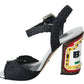 Dolce & Gabbana Black Crystals LED LIGHTS Sandals Shoes