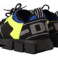 Dolce & Gabbana Black Fabric Suede Sorrento Lace Up Sneakers Shoes