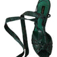 Dolce & Gabbana Green Python Strap Sandals Heels Shoes