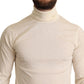 Dolce & Gabbana Cream Cashmere Turtleneck Pullover Sweater