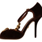 Dolce &amp; Gabbana 브라운 Coppar Devotion Heart 샌들 슈즈