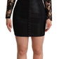 Dolce & Gabbana Black Fitted Lace Top Bodycon Mini Dress