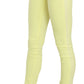 PINKO Yellow Cotton Stretch Low Waist Skinny Casual Trouser Pants