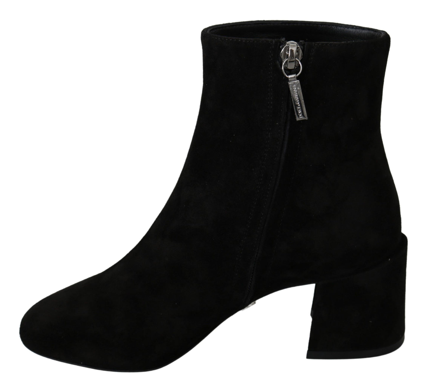 Dolce &amp; Gabbana 블랙 스웨이드 L'Amore E'Bellezza 부츠 슈즈