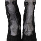 Dolce & Gabbana Black Roses Stilettos Booties Socks Shoes