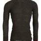Daniele Alessandrini Multicolor Stripes Wool Crewneck Pullover Sweater