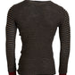 Daniele Alessandrini Multicolor Stripes Wool Crewneck Pullover Sweater