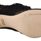 Dolce & Gabbana Black Stretch Socks Taormina Lace Boots