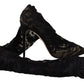 Dolce & Gabbana Black Stretch Socks Taormina Lace Boots