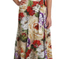 Dolce & Gabbana Print Silk Stretch One Shoulder Dress Floral
