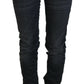 Acht Black Washed Low Waist Slim Fit Cotton Denim Jeans