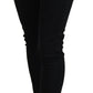 Acht Black Low Waist Slim Fit Cotton Denim Jeans