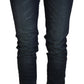 Acht Blue Washed Low Waist Slim Fit Cotton Denim Jeans