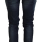 Acht Blue Washed Low Waist Slim Fit Cotton Denim Jeans