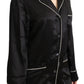 Dolce & Gabbana Black Shirt Silk Stretch Top Blouse