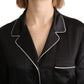 Dolce & Gabbana Black Shirt Silk Stretch Top Blouse