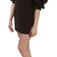 Dolce & Gabbana Brown Corduroy Bodycon Cotton Mini Dress