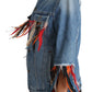 Dolce & Gabbana DENIM Blue Jeans Feather Floral Jacket