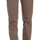Dondup Brown Low Waist Straight Cut Trouser Pant