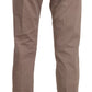 Dondup Brown Low Waist Straight Cut Trouser Pant