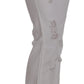 Costume National White Cotton Slim Fit Straight Jeans Pants