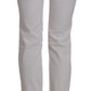 Costume National White Cotton Slim Fit Straight Jeans Pants
