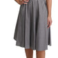 Dolce & Gabbana Blue Beige Geometric Cotton A-Line Dress