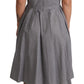Dolce & Gabbana Blue Beige Geometric Cotton A-Line Dress