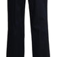 BENCIVENGA Navy Blue High Waist Straight Dress Trouser Pants