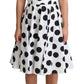 Dolce & Gabbana White Polka Dotted Cotton A-Line Dress