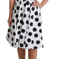Dolce & Gabbana White Polka Dotted Cotton A-Line Dress