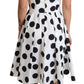 Dolce & Gabbana White Polka Dotted Cotton A-Line Dress
