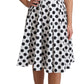 Dolce & Gabbana White Polka Dotted Cotton A-Line Dress