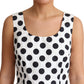 Dolce & Gabbana White Polka Dotted Cotton A-Line Dress