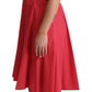 Dolce & Gabbana Red Polka Dotted Cotton A-Line Dress