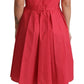 Dolce & Gabbana Red Polka Dotted Cotton A-Line Dress
