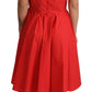 Dolce & Gabbana Red Polka Dotted Cotton A-Line  Dress