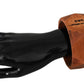 Costume National Brown Wooden Branded Bracelet